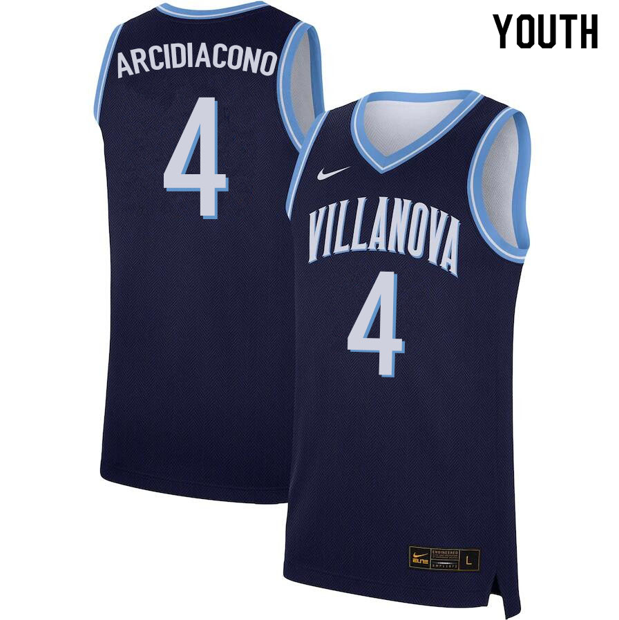 Youth #4 Chris Arcidiacono Villanova Wildcats College Basketball Jerseys Sale-Navy - Click Image to Close